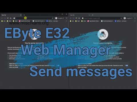 LoRa EByte E32 Web Manager (configuration and test) Web Interface demo in English