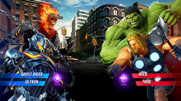 Ghost Rider & Ultron vs Hulk & Thor (Very Hard) - Marvel vs Capcom Infinite | 4K UHD Gameplay