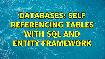 Databases: self referencing tables with SQL and entity framework