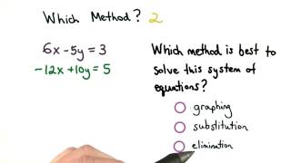 Elimination or Substitution 2 - Visualizing Algebra