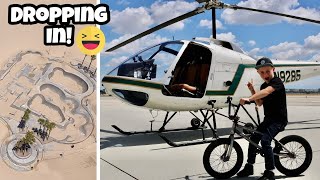 Going To Skateparks In A HELICOPTER! *Filled with SAND?!*