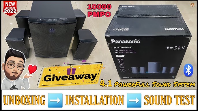 blu ray panasonic 2.1 channel home theatre PANASONIC SC-HT460GW-K 2022 ||🔥𝗚𝗶𝘃𝗲𝗮𝘄𝗮𝘆🔥|| #Best Ch Bluetooth  Home Theater Unboxing Review⚡️