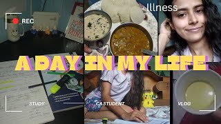 A day in life of a CA student||Study vlog||Day after illness||