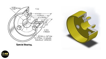 Special Bearing in SolidWorks | SolidWorks Tutorial | Part Design | Part No.#75
