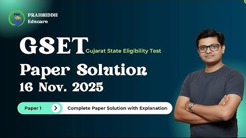 GSET Paper solution 16 Nov 2025|Complete paper solution of with explanation  #gset #gsetpaper1 