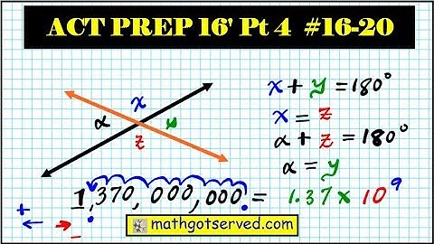 ACT Released Practice math test prep part 4 numbers 16 to 20  (2017 - 2018)