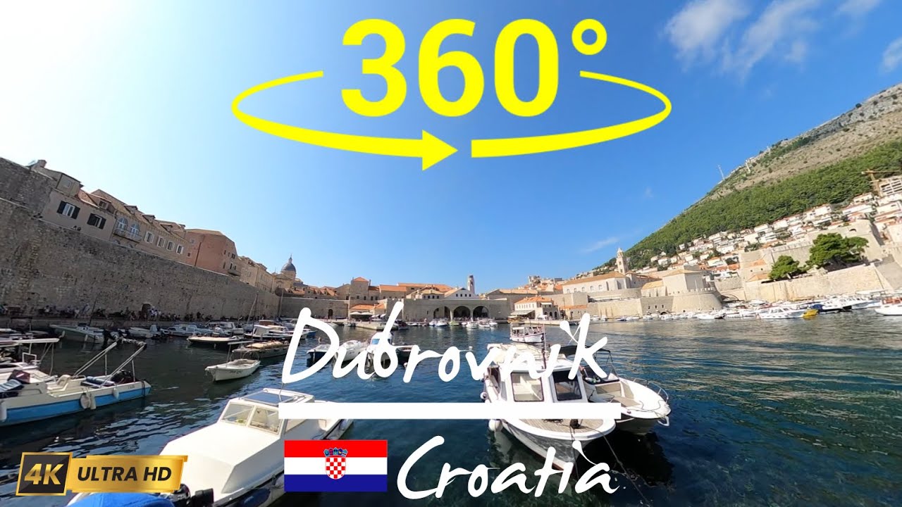 🇭🇷 Dubrovnik in 360 VR | Walk the Walled City of Croatia | Virtual Tour in Stunning 4K
