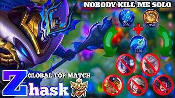 36 KILL!! ZHASK NEW PERFECT BUILD MLBB | SOLO RANKED GAME | ZHASK BEST BUILD 2023