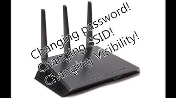 ADSL Router Changing password, and SSID and Visibility
