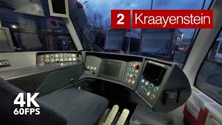 Ending my shift at the depot | 🚊 HTM Line 2 | 🇳🇱 The Hague | 4K Tram Cabview | Siemens Avenio