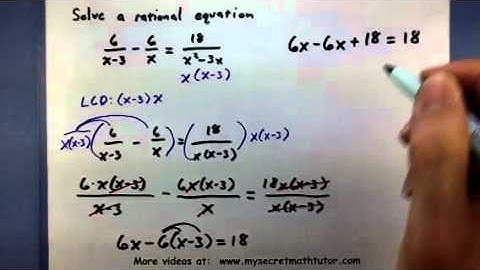 Pre-Calculus - Solve a rational equation with infinite solutions