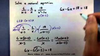 Pre-Calculus - Solve a rational equation with infinite solutions