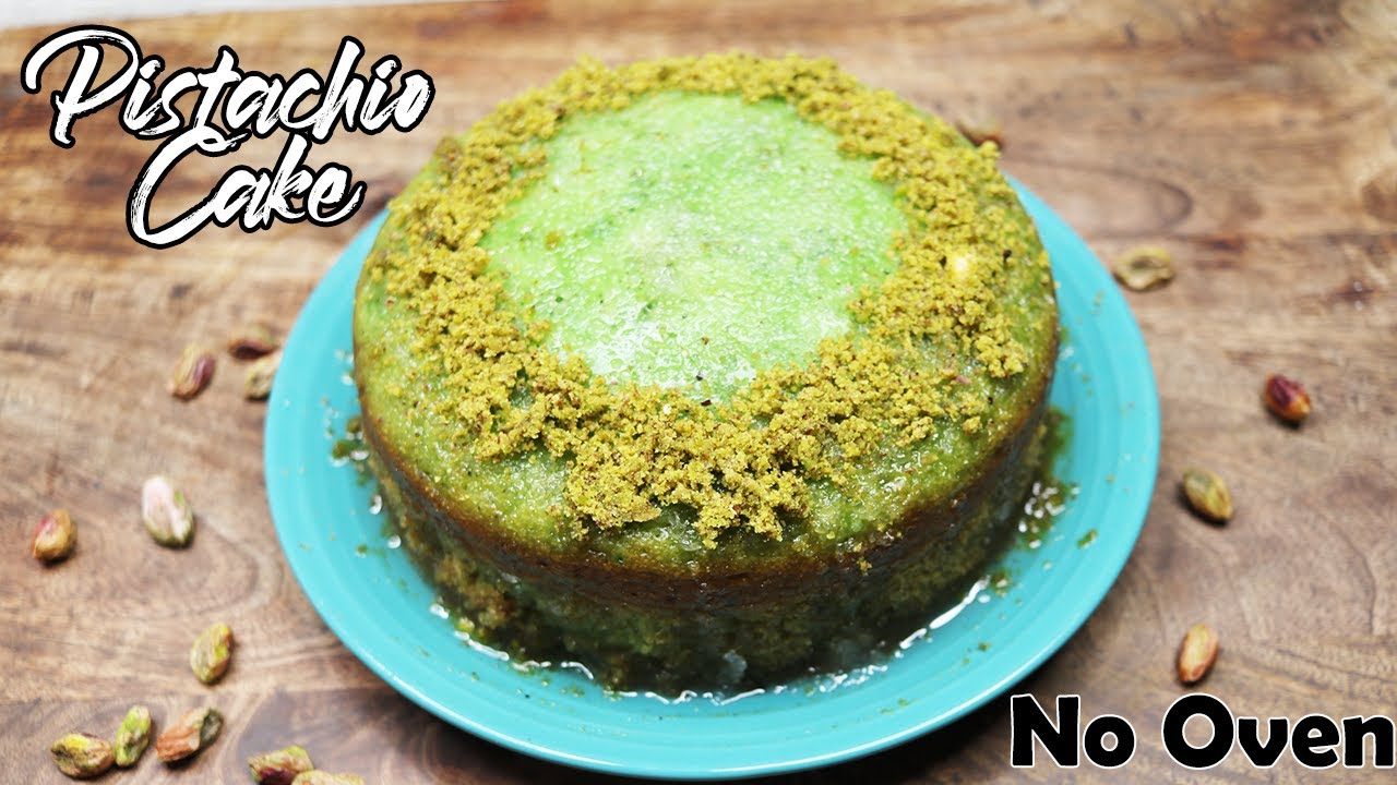 Simple Pistachio Cake | Eggless & Without Oven | Pista Cake Recipe | Too Tasty