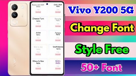 how to change font style in vivo y200 5g | vivo y200 5g font style change