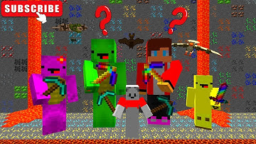 Mikey and JJ Falling Pickaxe Minecraft Maizen #livestream