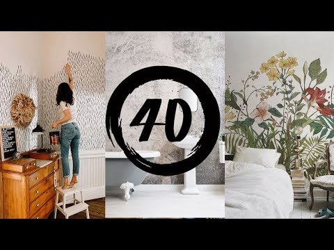 Vídeo: Papel de parede complementar no interior de uma sala de estar