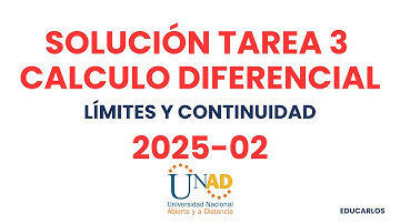 Tarea 3 calculo diferencial | Límites y continuidad UNAD 2025-02