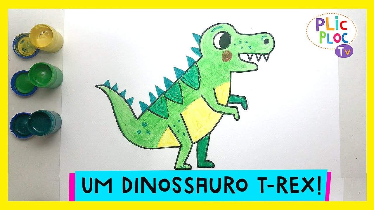 Desenho de T Rex Emoji para colorir