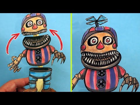 template nigthmare balloon boy created by:Fnaf papercraft #nigthmareba