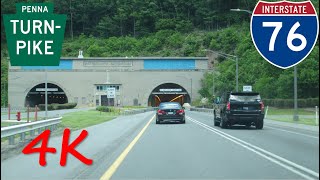 ⁴ᴷ Blue/Kittatinny/Tuscarora Mountain Tunnels (Pennsylvania Turnpike) westbound [4K VIDEO]