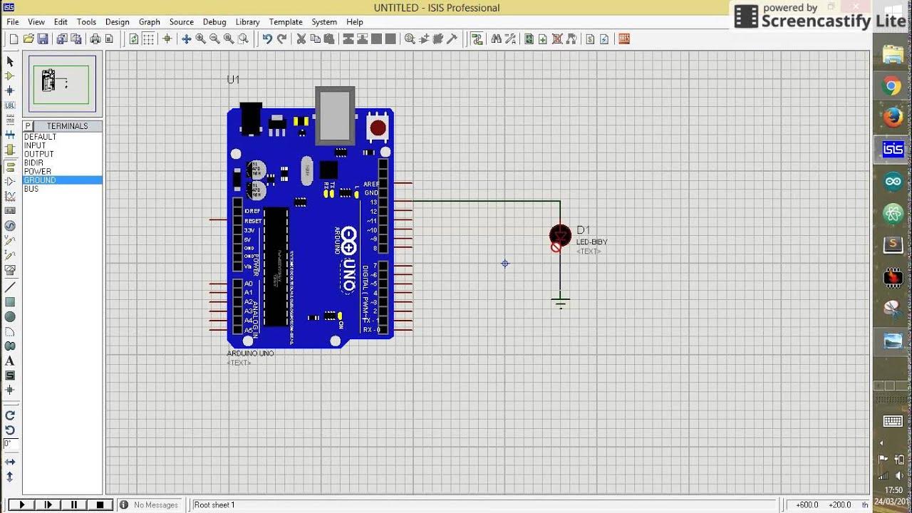 Proteus and Arduino uno (Arduino UNO Simulator) {blink Led } - YouTube