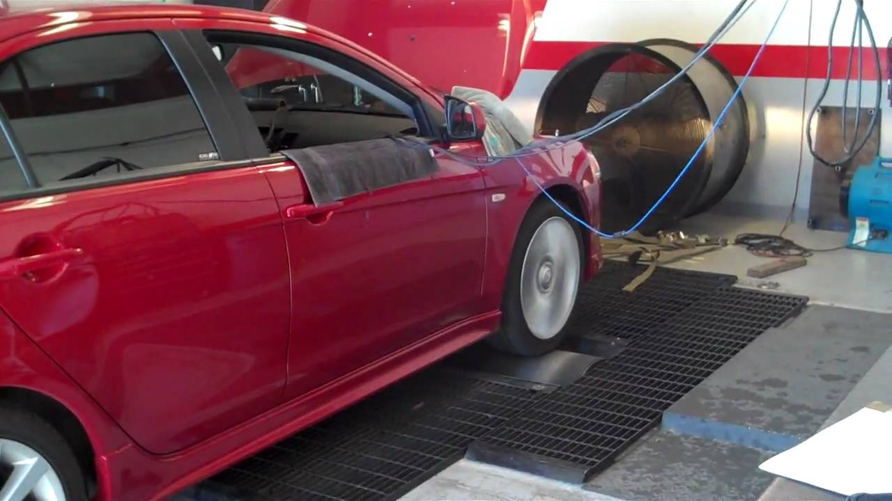 09 lancer gts dyno run YouTube