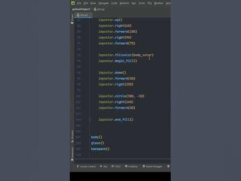 Python Turtle| Among us character using Python's Turtle 😍| #python # ...