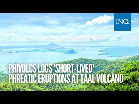 Phivolcs logs 'short-lived' phreatic eruptions at Taal volcano