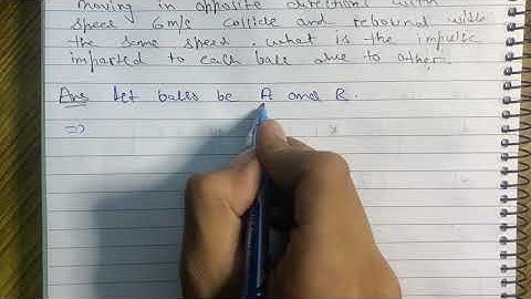 Two billiard balls each of mass 0.05 kg moving in opposite directions with..... | Class 11 (Physics)