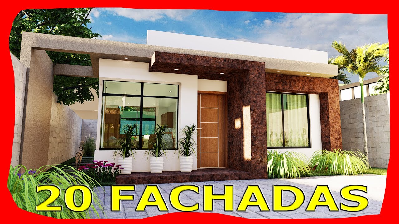 ? FACHADAS de CASAS MODERNAS de UN PISO (20 Ideas y PLANOS) - YouTube