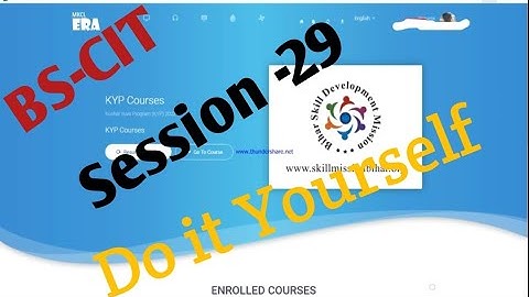 BS-CIT| SESSION-29 |DO IT YOURSELF (KYP)