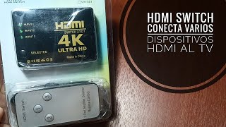 UNBOXING SWITCH HDMI PARA CONECTAR VARIOS DISPOSITIVOS HDMI A LA TV