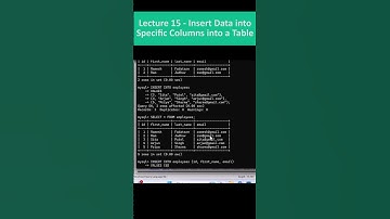 MySQL Course Shorts | Insert Data into Specific Columns #mysql #mysqltutorials