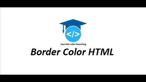 Border Color HTML