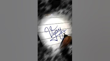 Vijay Stylish Name Signature writing video #shorts #signature #learntosign #howtosign #sign #ytshort