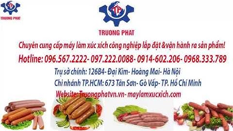 Dây chuyền sản xuất xúc xích công nghiệp, máy đùn xúc xích bằng hơi SGI-III, máy xay , lò xông khói