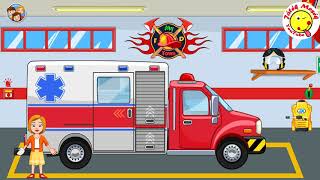 Mentőautós és tűzoltós mese- Ambulance and firetruck emergency station tűzoltó Sam- Játékmesék