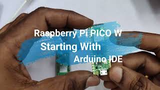 Raspberry PI PICO W testing with ARDUINO CORE