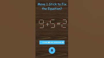 Mind Blowing Trick : Move 1 Matchstick To Solve The Equation