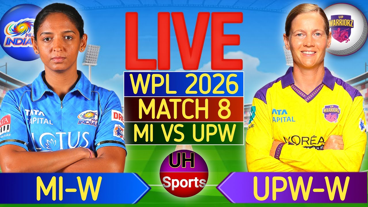 Mumbai Indians Women vs UP Warriorz Women, 8th Match | WPL 2026 - Live Cricket Match Score, 2nd Inn