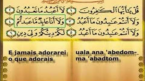 Surata Alcafirun, تعليم القرآن الكريم باللغة البرتغالية