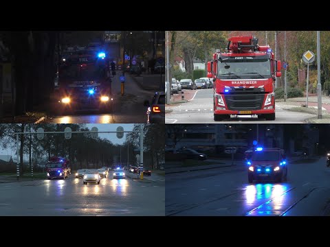 Brandweer Tiel 08-8531, 08-8551 en 08-9095 met spoed naar meldingen