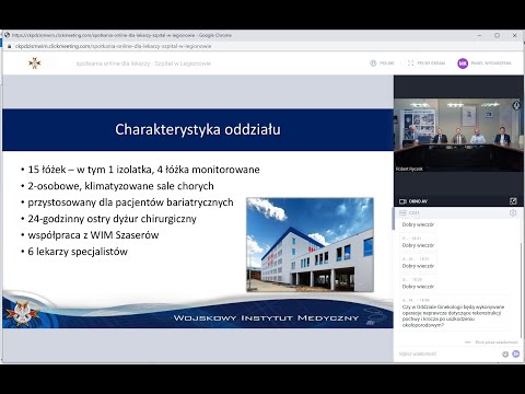 Szpital WIM w Legionowie  - trzeci webinar dla lekarzy