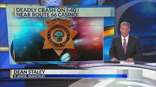 Deadly crash on I-40 near Route 66 Casino shuts down eastbound lanes
