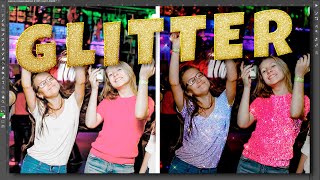 GLITTER EFFECT IN PHOTOSHOP: glitter photoshop tutorial (basic glitter texture).