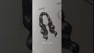 How to draw hair✏️ (wavy,updo,pigtail) #drawing #tutorial #howtodraw #sketch #art #shorts