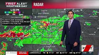 Much of metro Atlanta under flood warnings