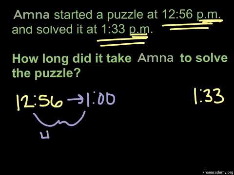 Time word problem puzzle