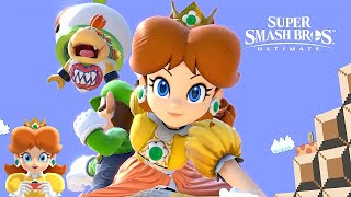 Super Smash Bros Ultimate Daisy and Luigi vs Bowser Jr at Mushroom Kingdom CPU Lv 9