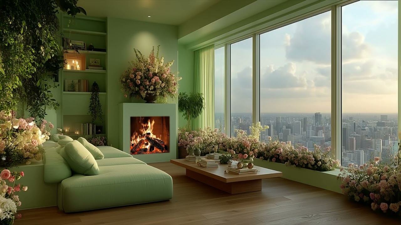 Cozy Fireplace Atmosphere | Soft Piano & Fireplace Sounds for Stress Relief and Inner Peace